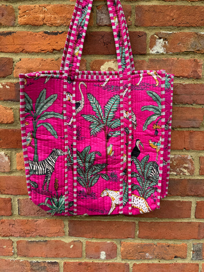 Cotton quilted tote bag