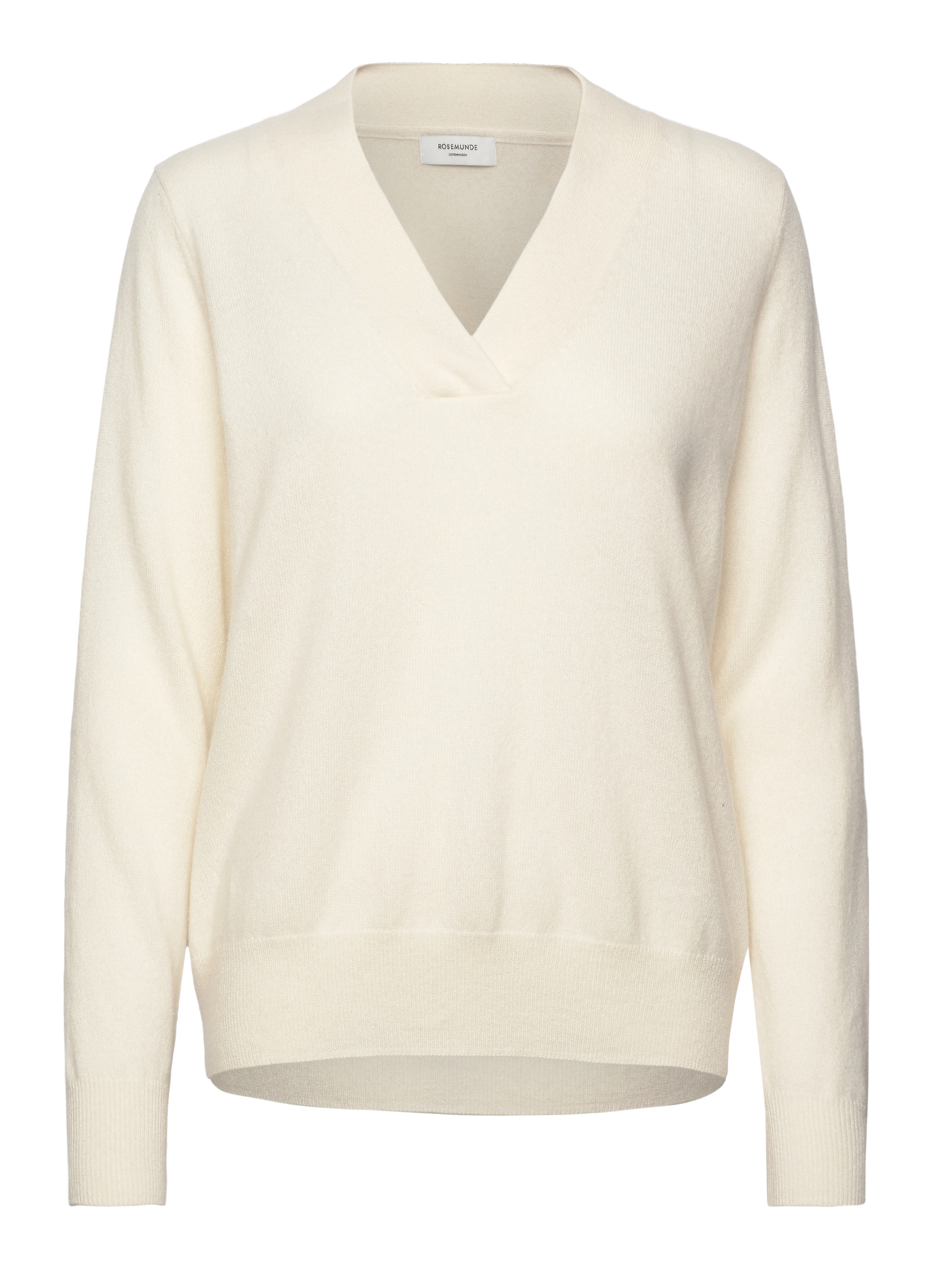 Coco cashmere long sleeve v neck in ivory