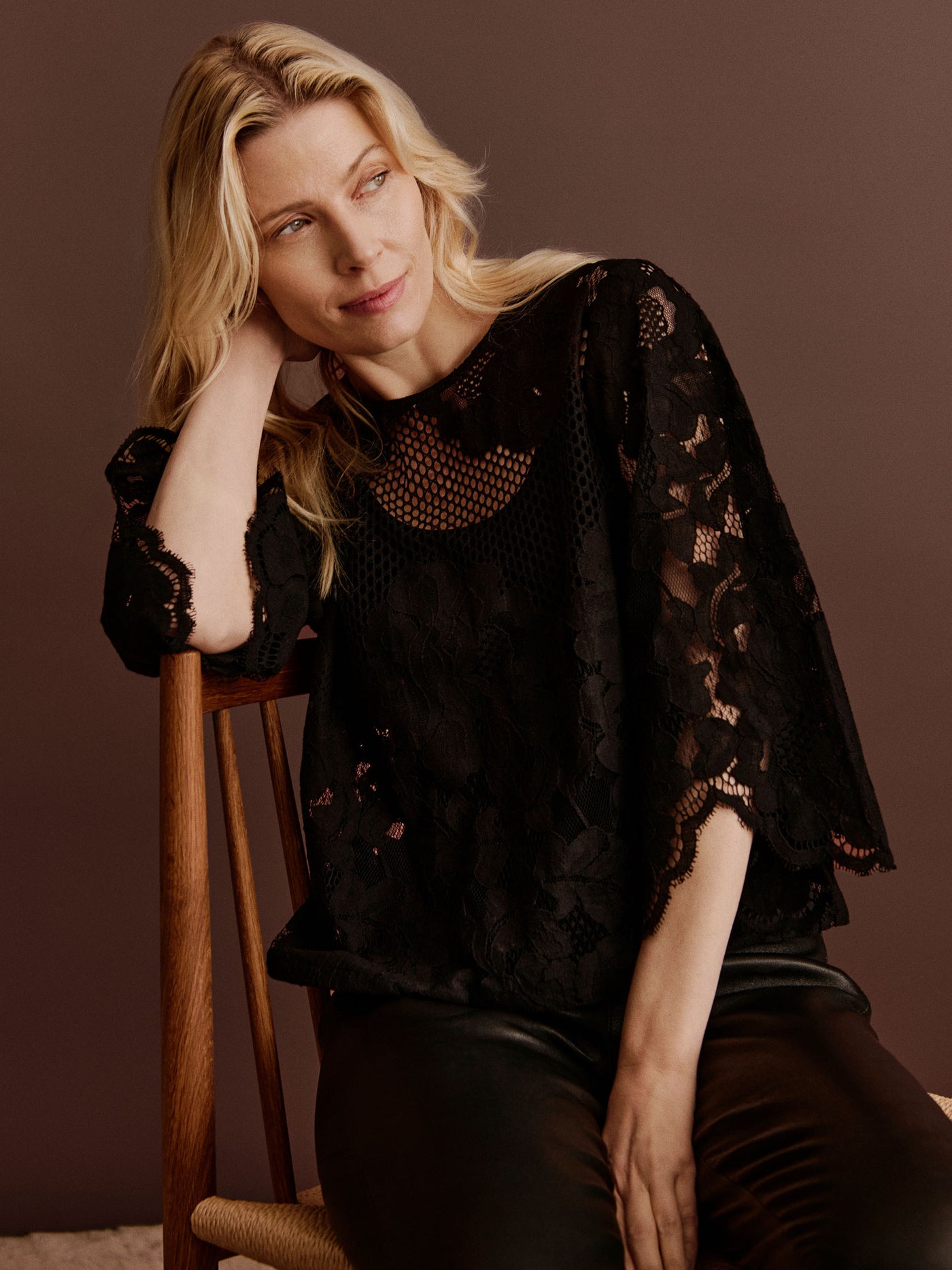 Havana 3/4 length blouse