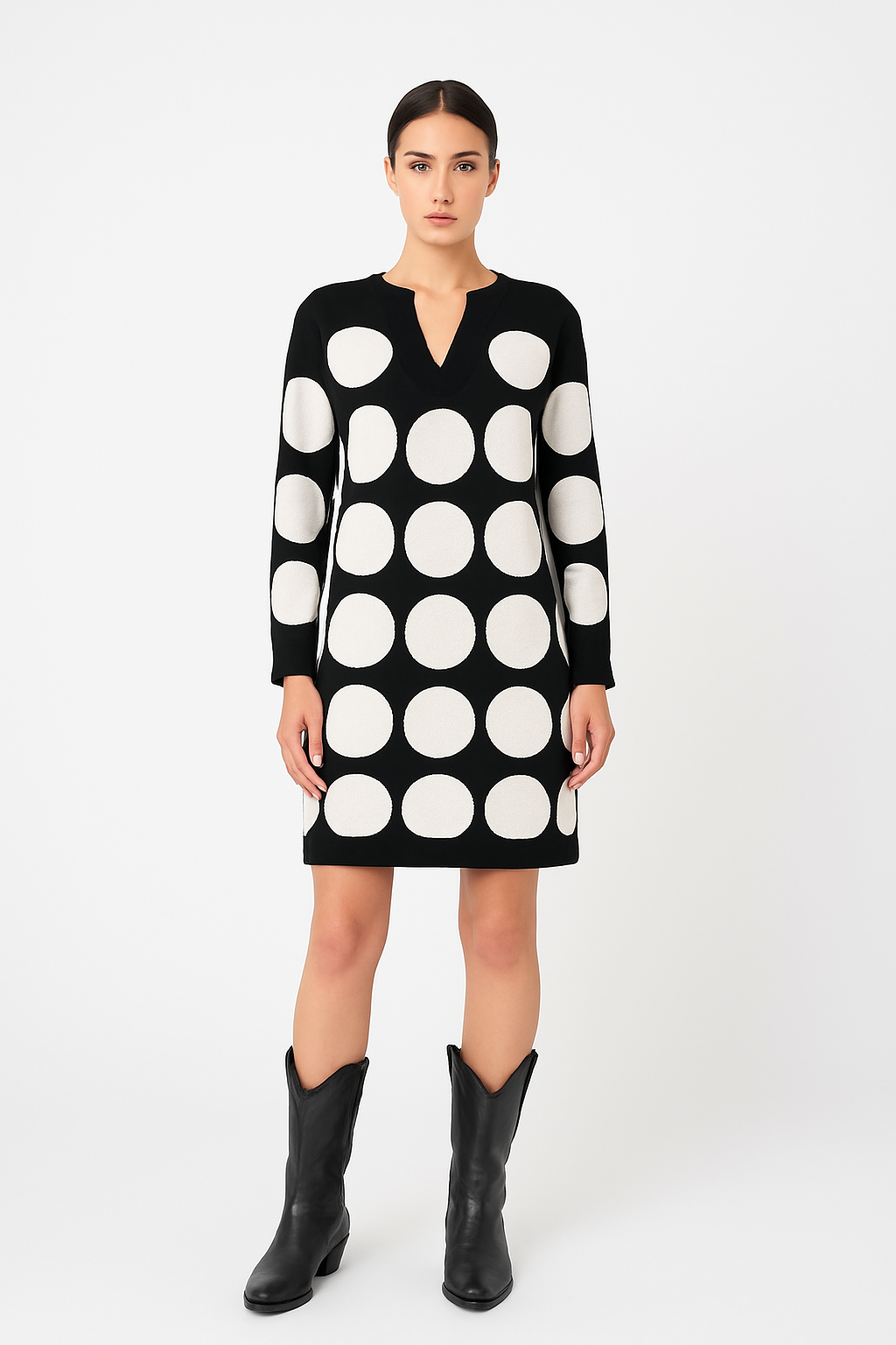 Statement dot shift dress