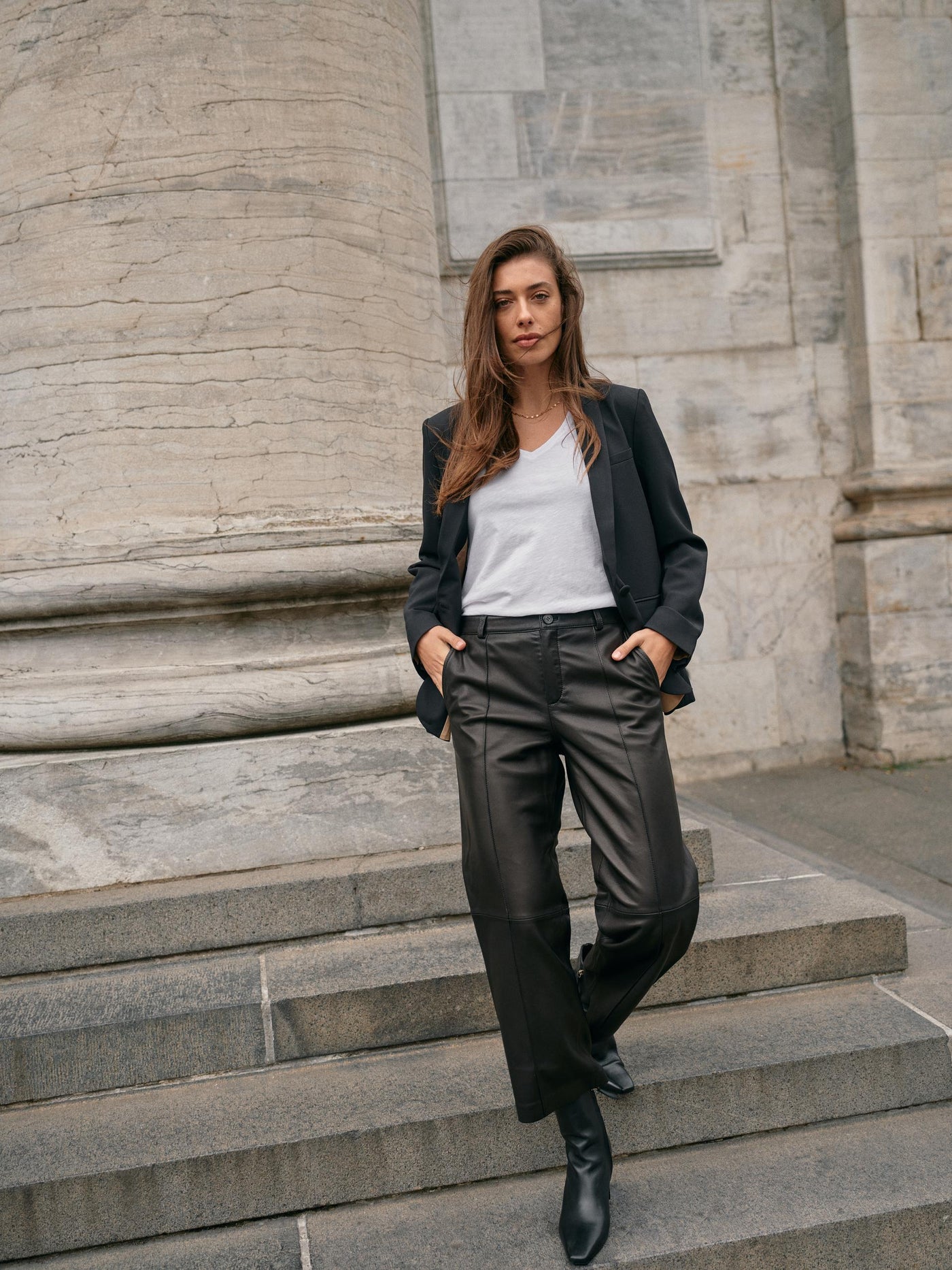 Como leather pants