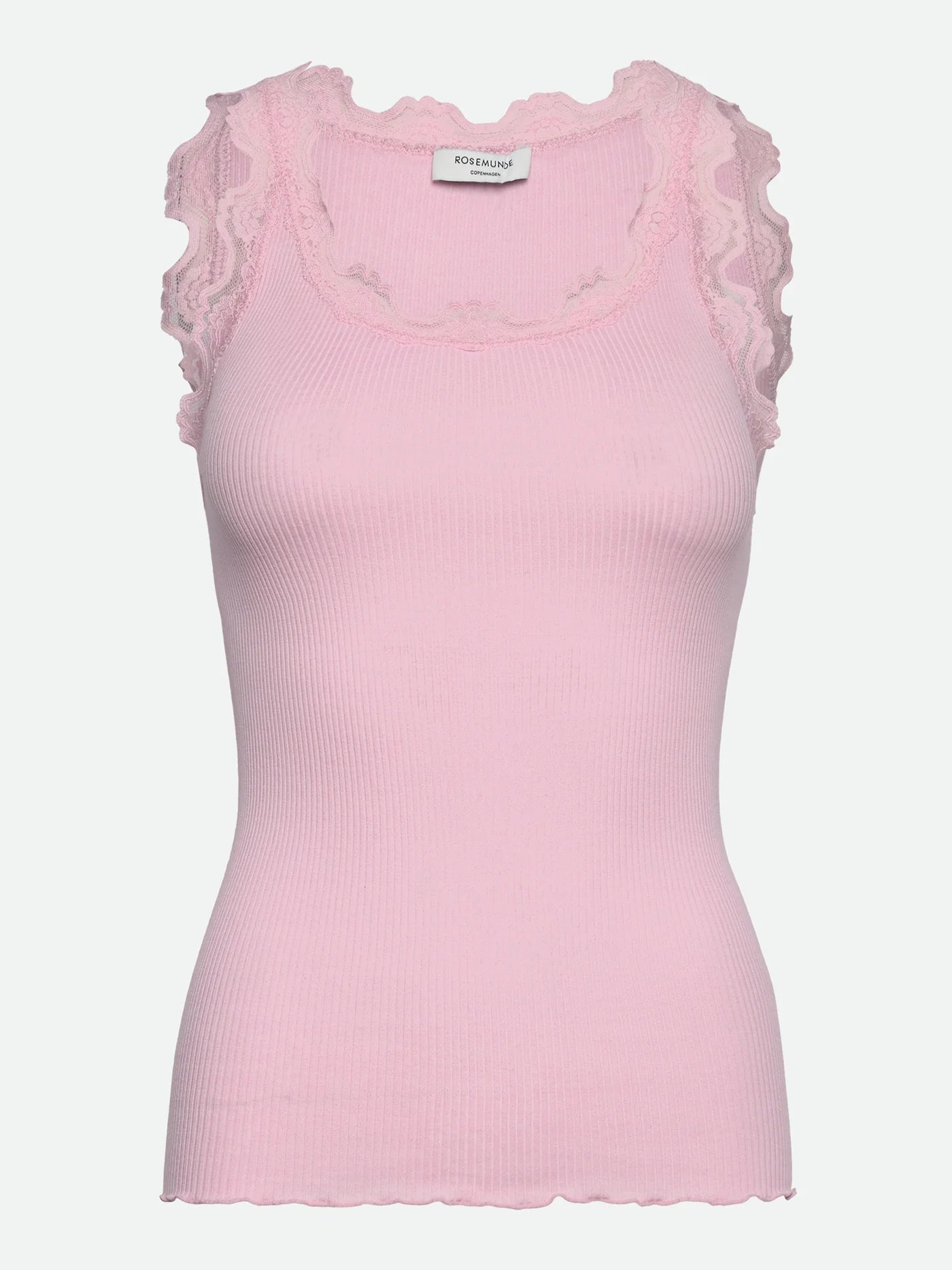 Babette silk and lace vest in pink a boo