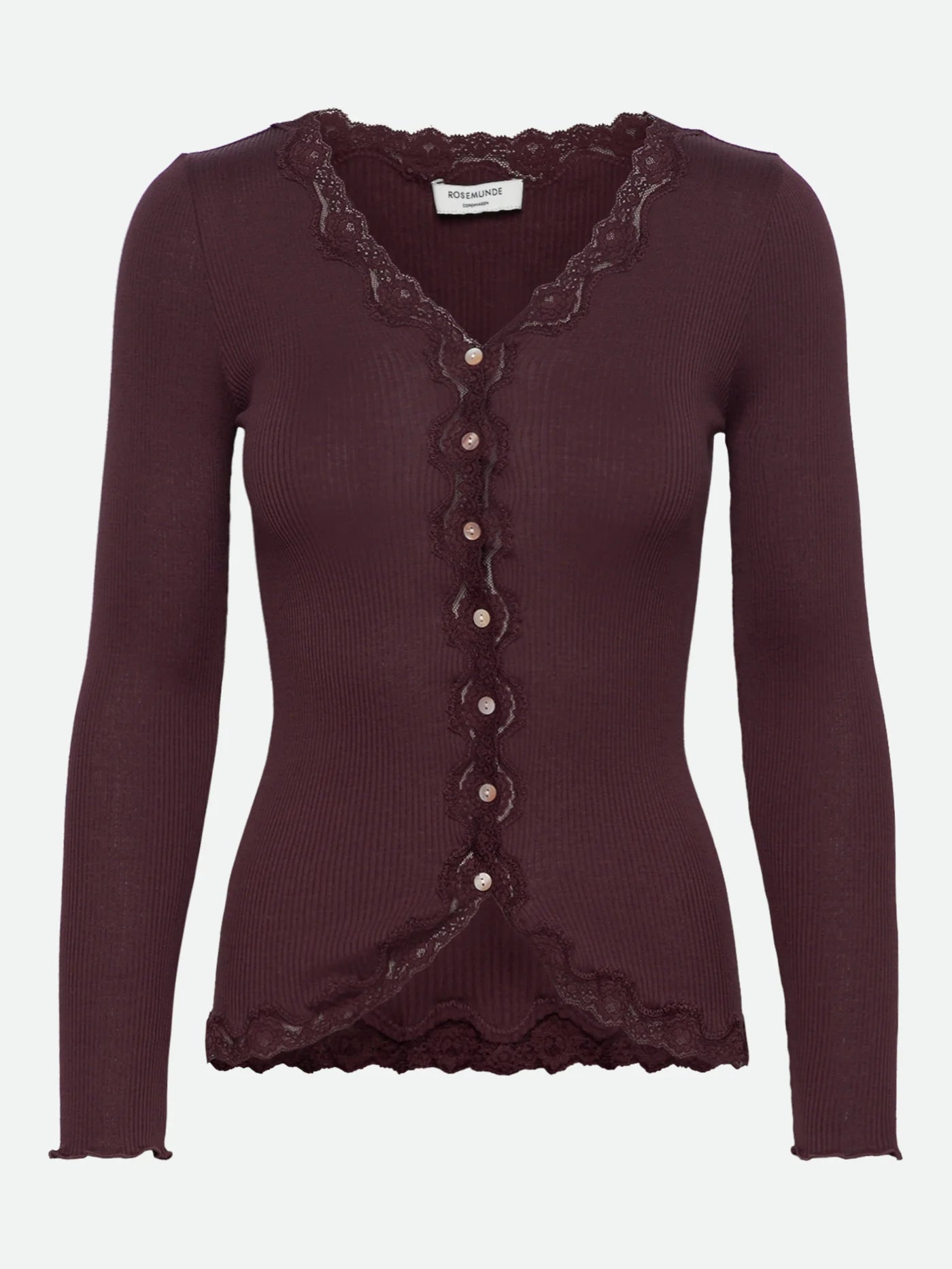 Babette silk long sleeve v neck cardigan