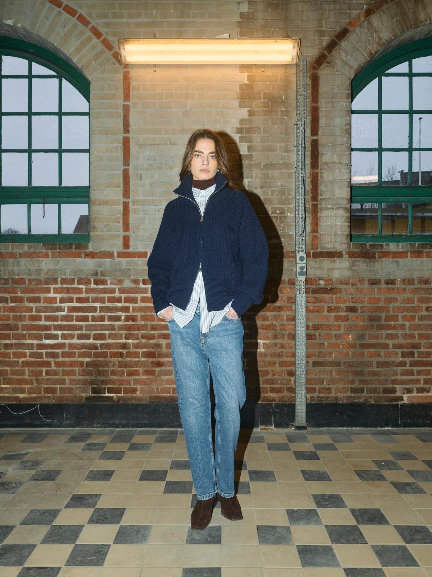 Amity zip knit cardigan
