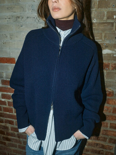 Amity zip knit cardigan