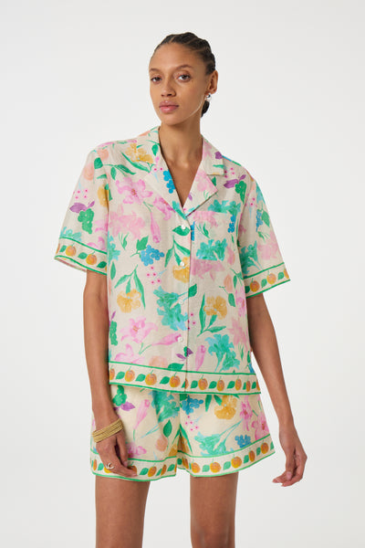 Boy shorts in sylvia's garden print