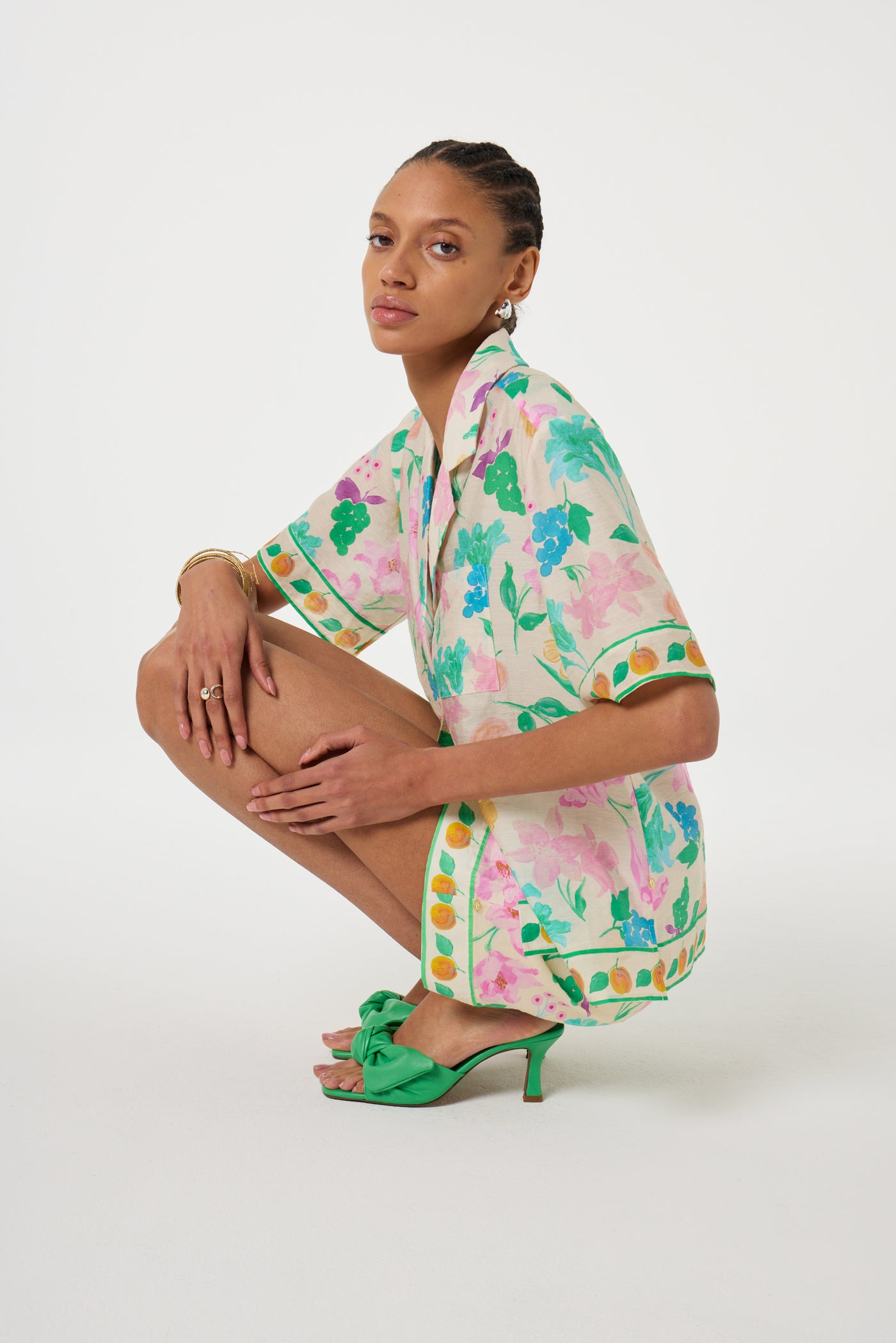 Boy shorts in sylvia's garden print