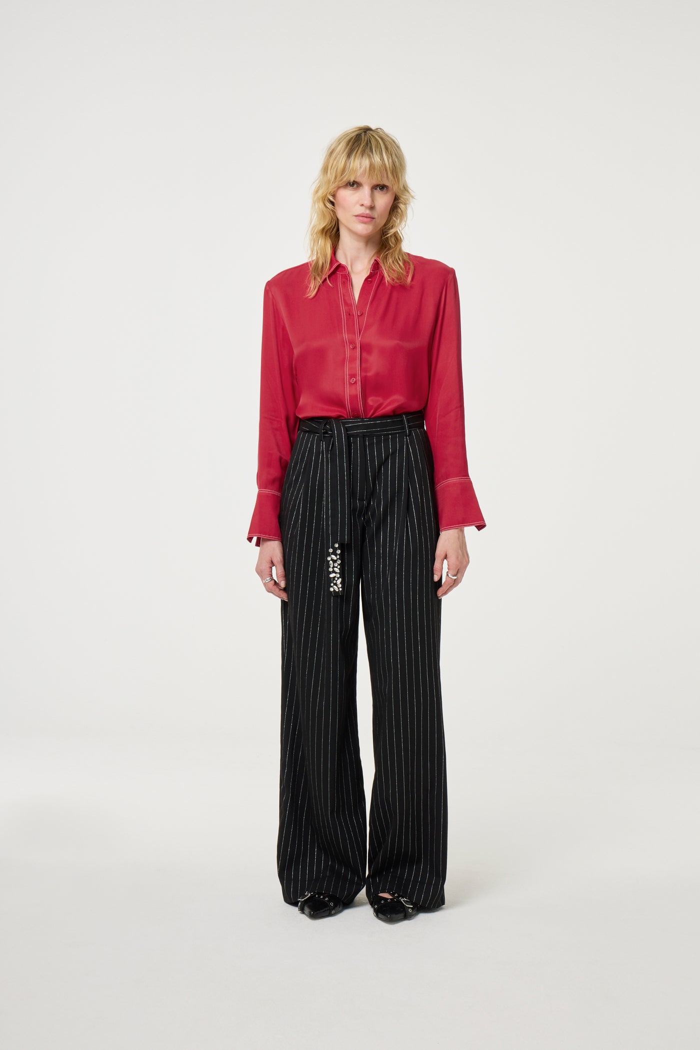 Charlie trousers in black and silver