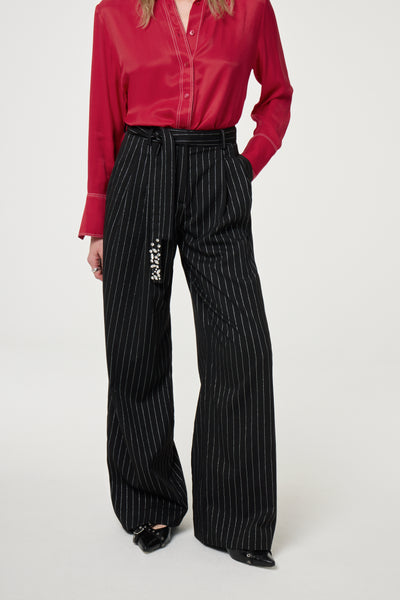 Charlie trousers in black and silver