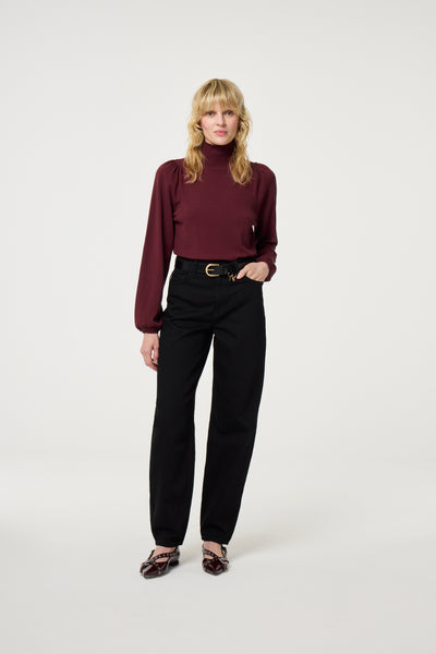 Molly pullover in deep burgundy
