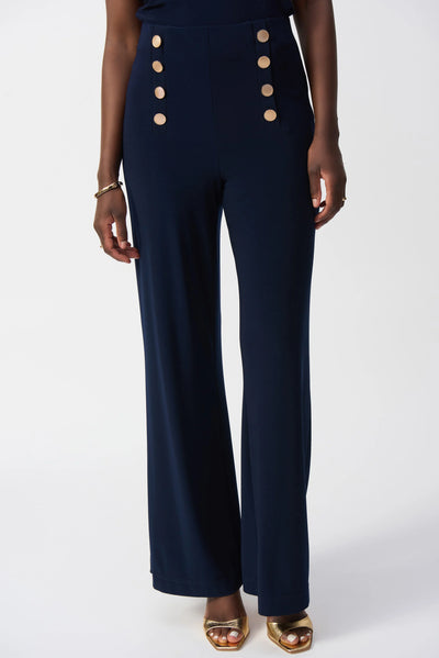 Silky Knit Wide-Leg Pull-On Pants
