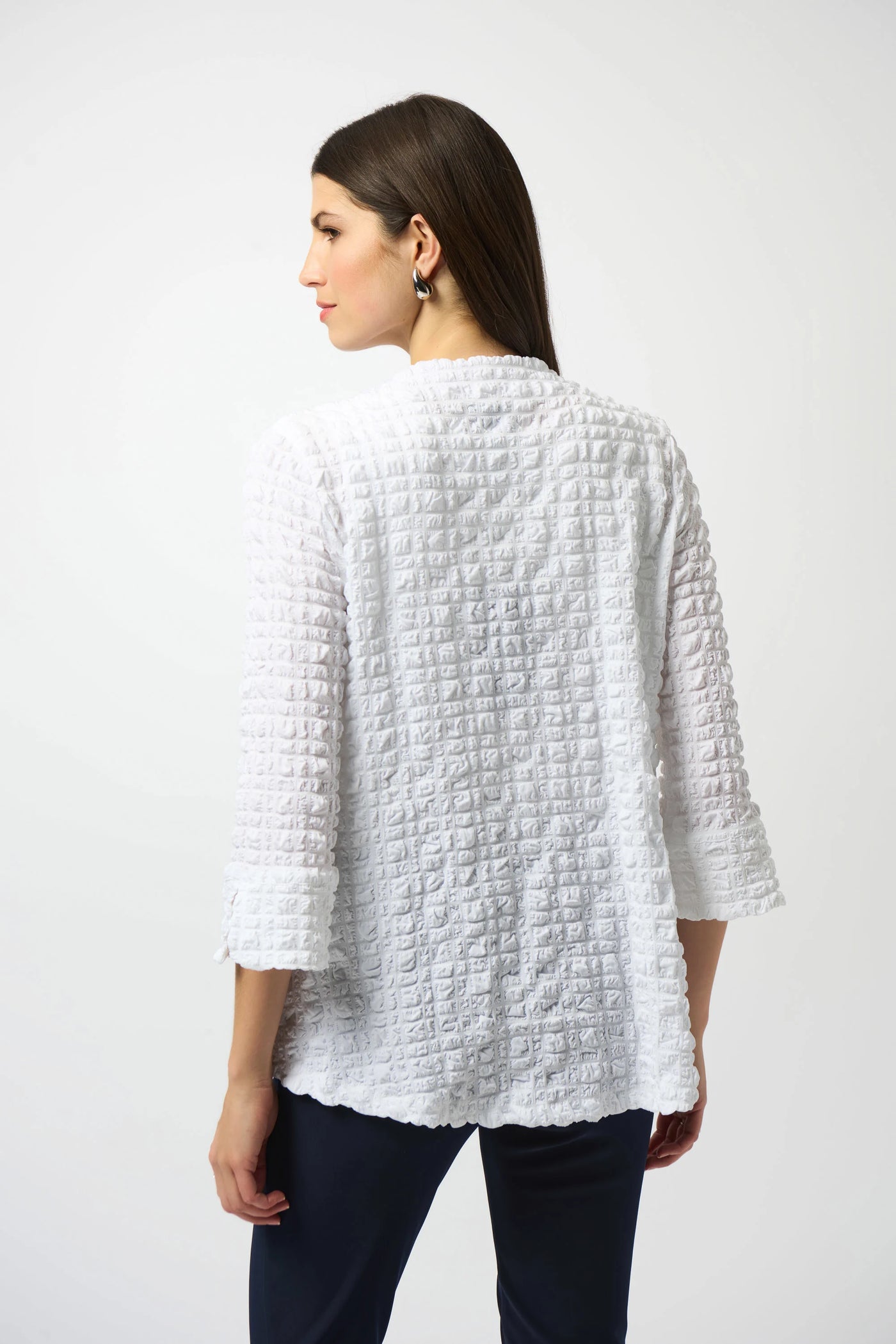 Jacquard woven swing jacket