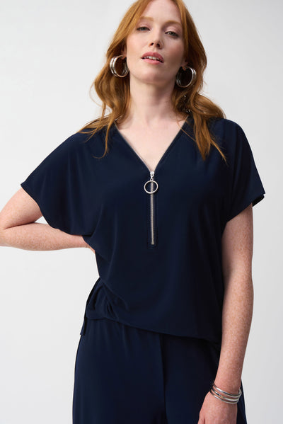 Silky knit culotte jumpsuit