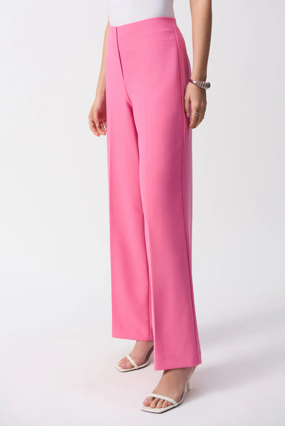 Luxe twill pull on wide leg pants