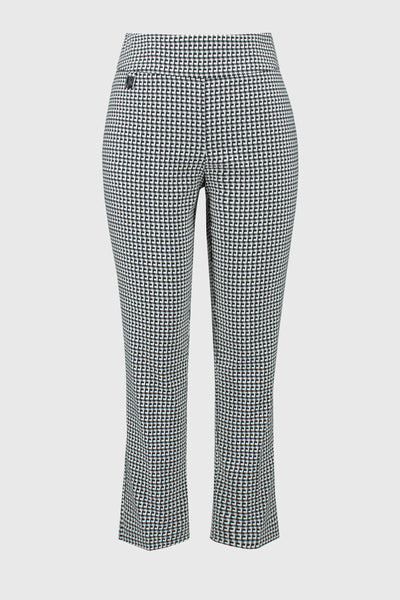 Geometric jacquard crop pull on pants