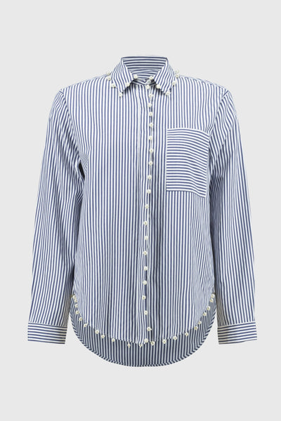 Striped stretch cotton shirt