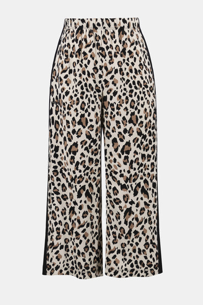 Woven animal print culottes