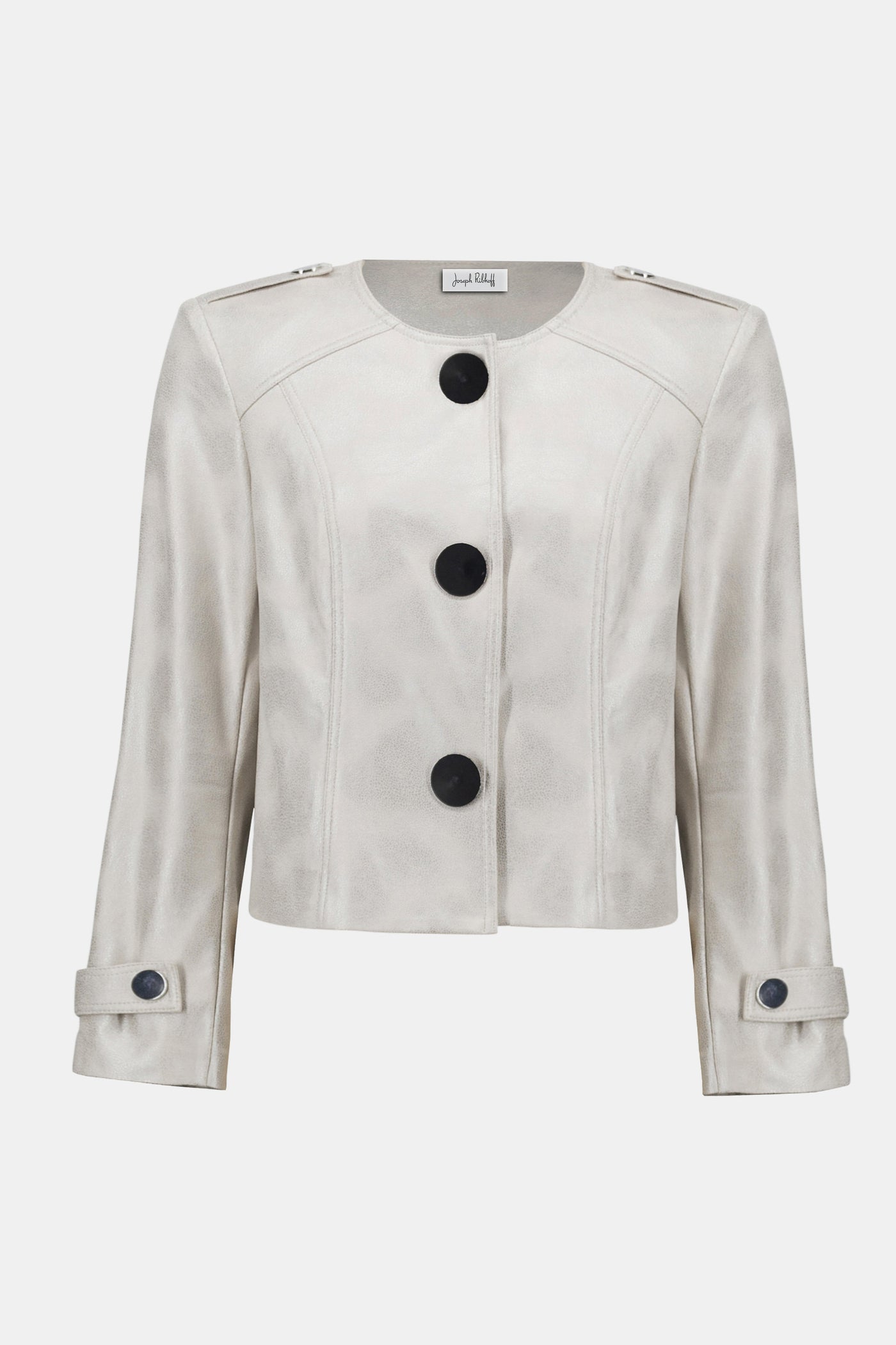 Foiled faux suede boxy jacket