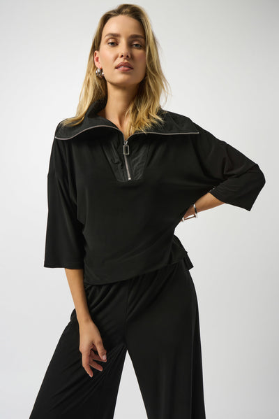 Silky knit & memory culotte jumpsuit