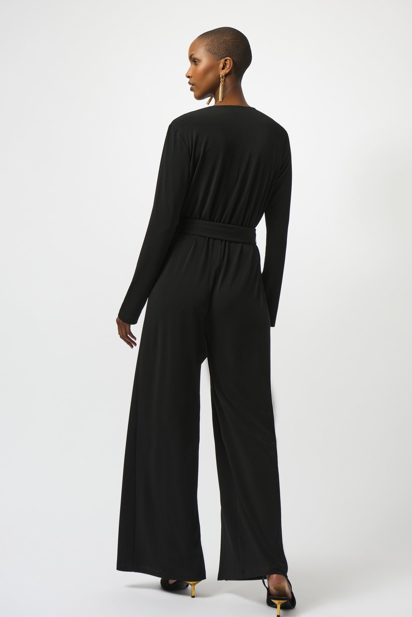 Moss crepe wide leg jumpsuit