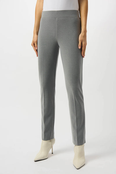 Melange silky knit straight leg pull on pants