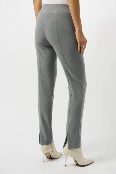 Melange silky knit straight leg pull on pants