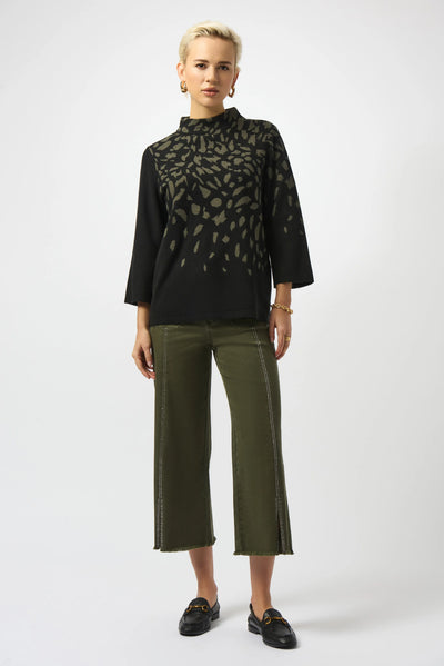 Jacquard animal print sweater