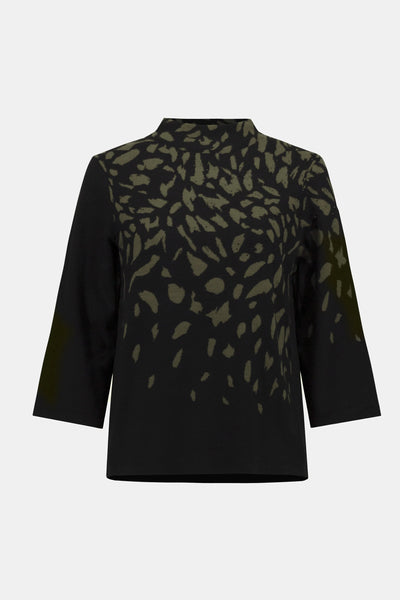 Jacquard animal print sweater