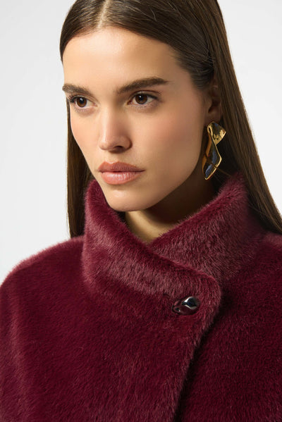 Bonded faux fur suede jacket