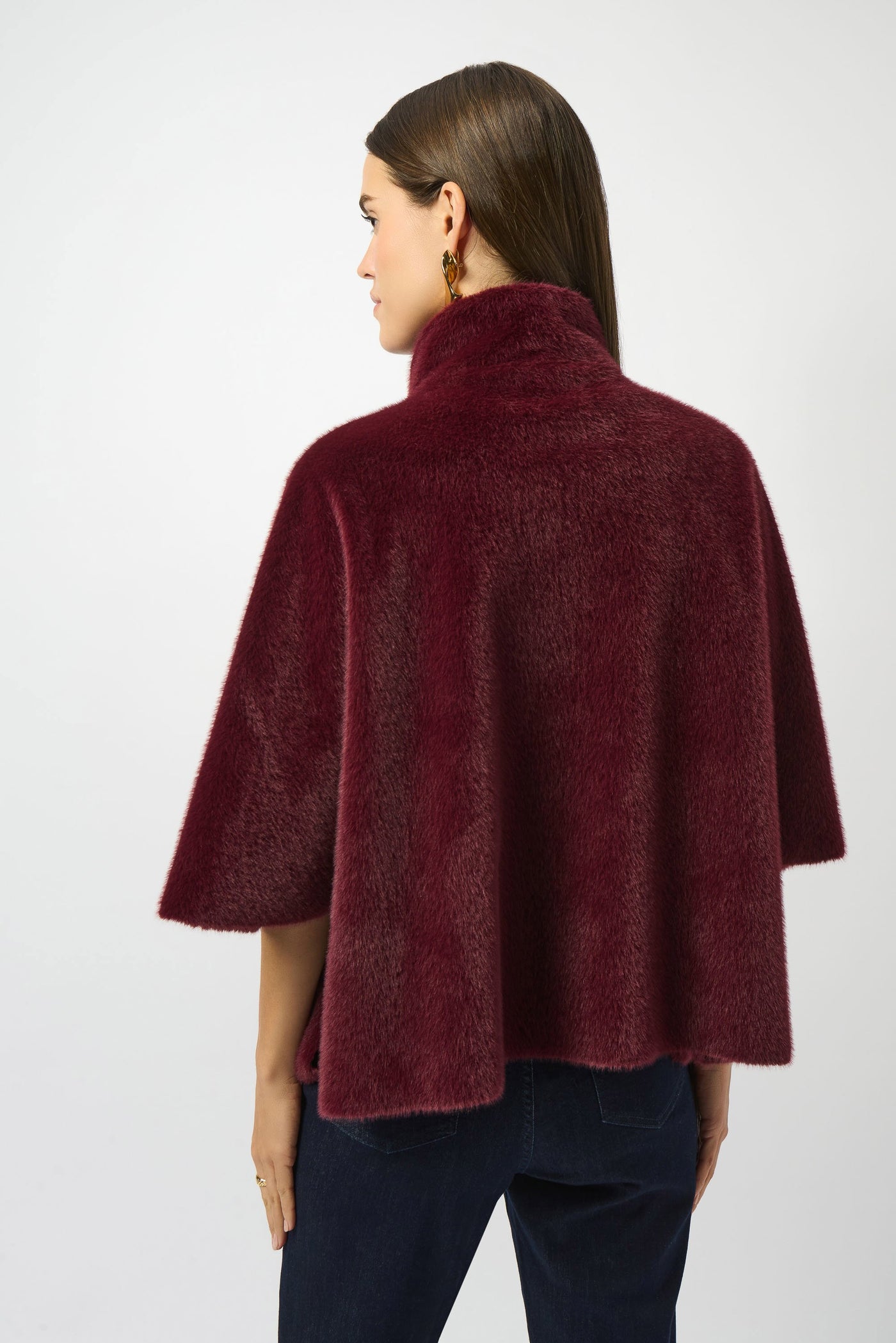 Bonded faux fur suede jacket