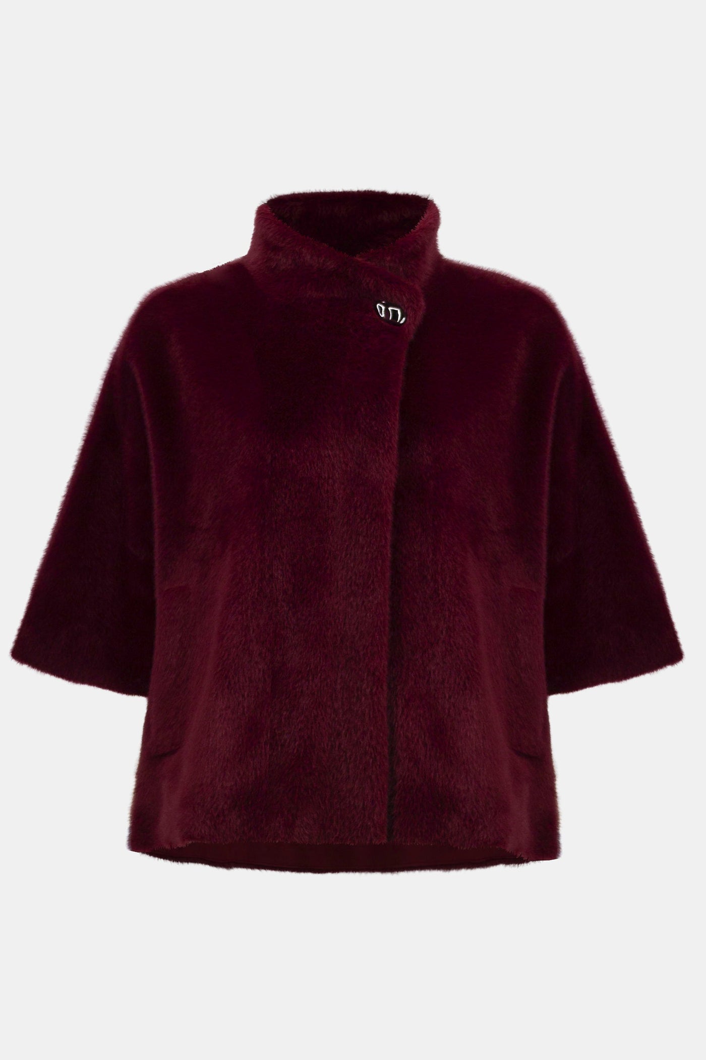 Bonded faux fur suede jacket