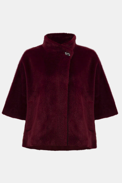 Bonded faux fur suede jacket