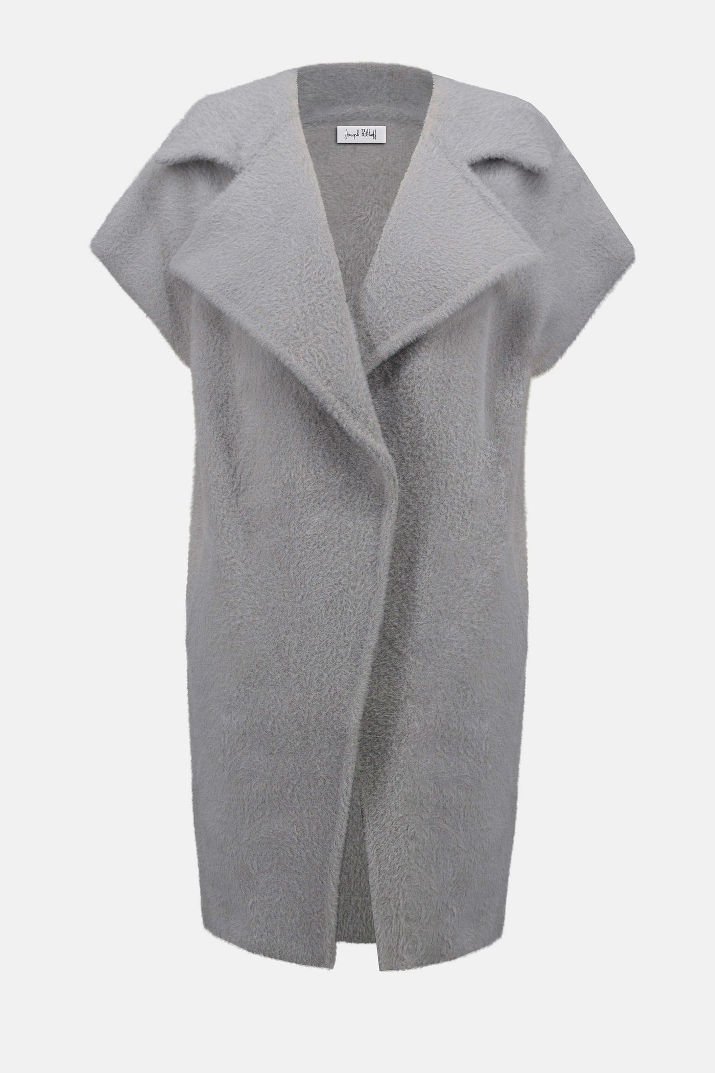 Feather yarn boxy sweater vest