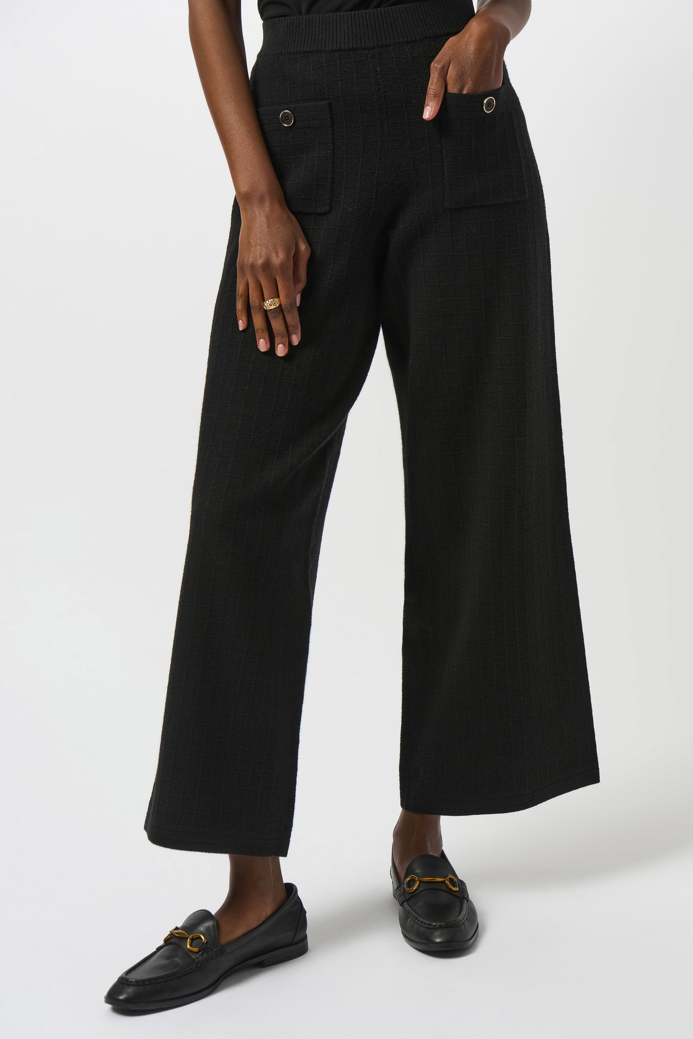 Sweater knit straight leg pants
