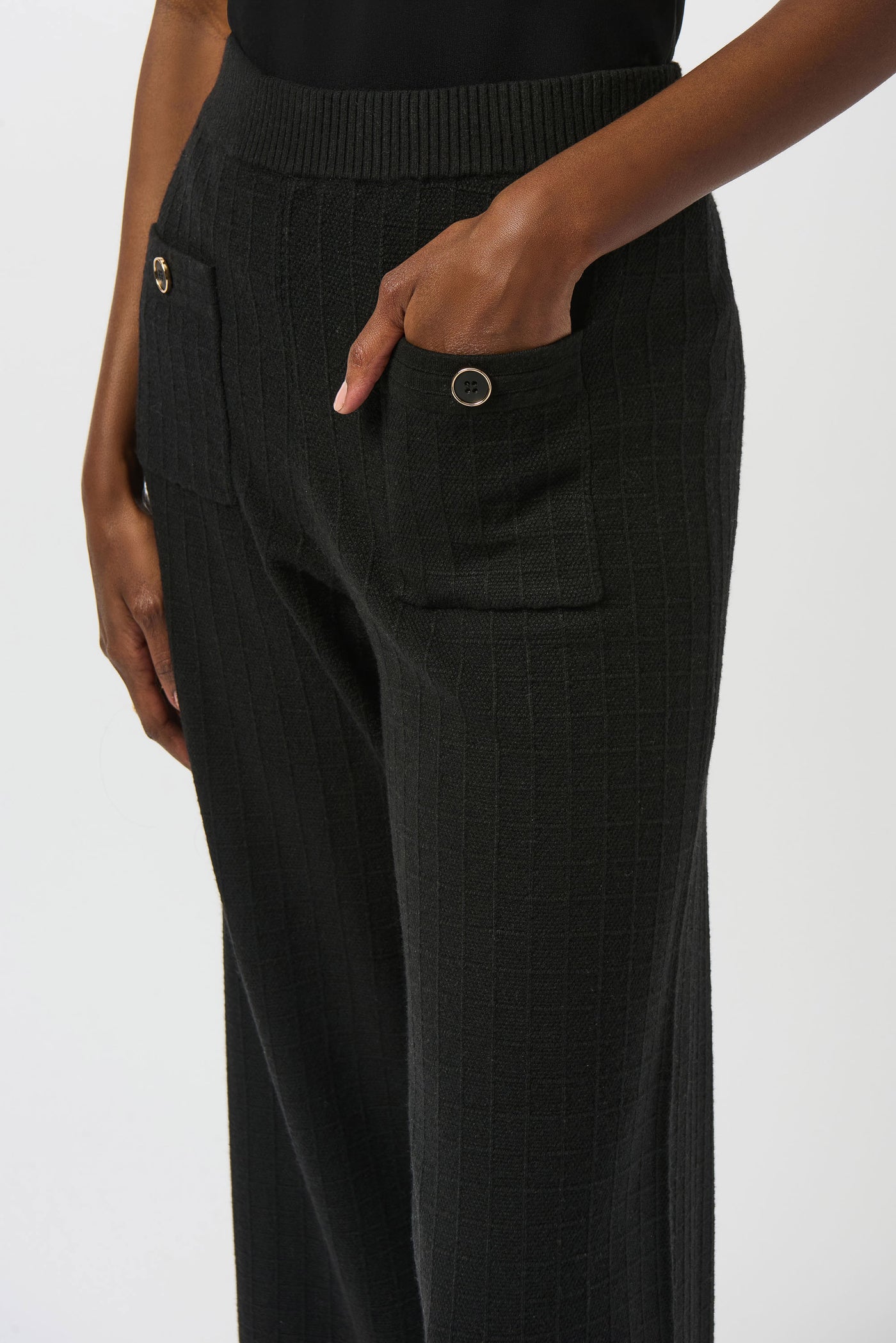 Sweater knit straight leg pants