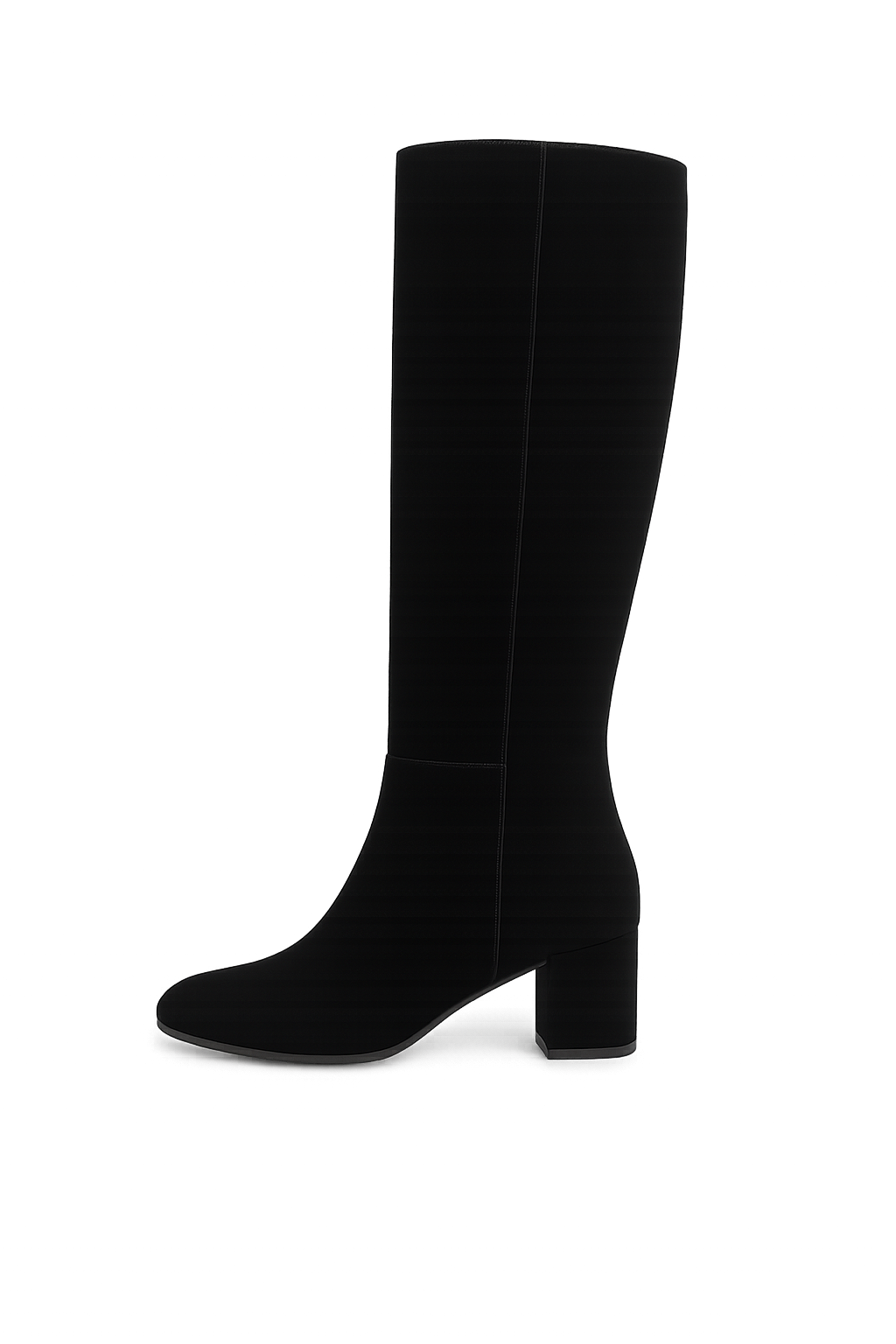 Black Suede Knee High Boots