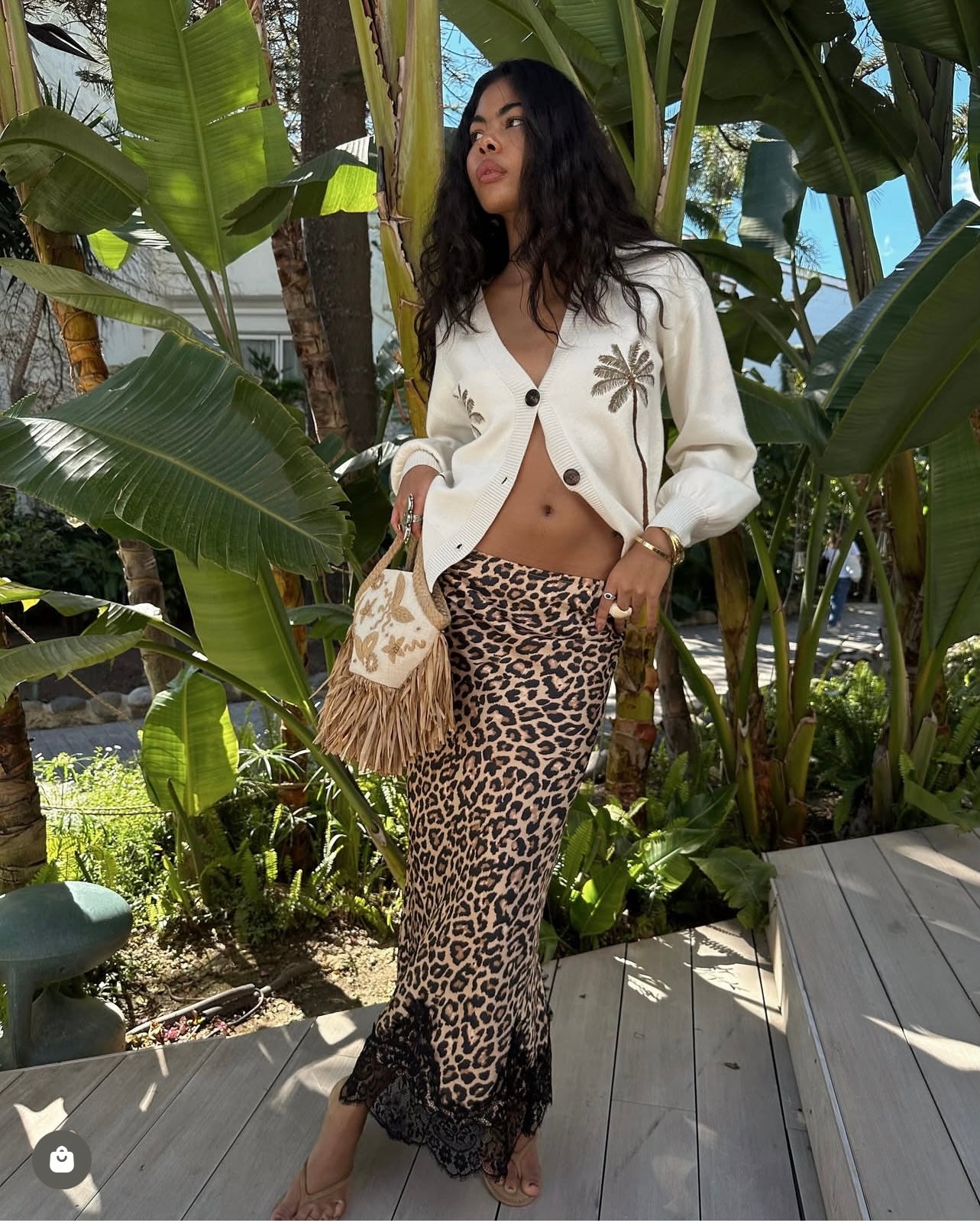 Leopard lace Maeva skirt