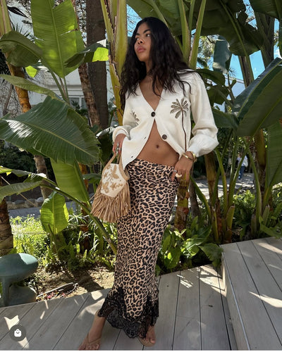 Leopard lace Maeva skirt