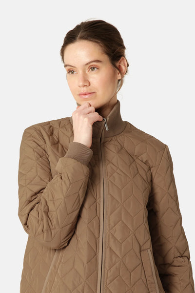 Long quilted padded coat