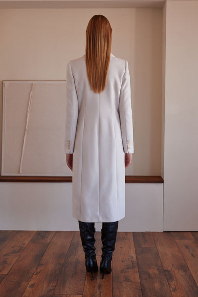 Arggido maxi coat in white
