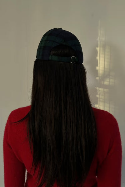 Navy tartan NFD cap