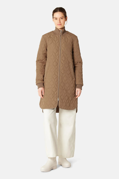 Long quilted padded coat