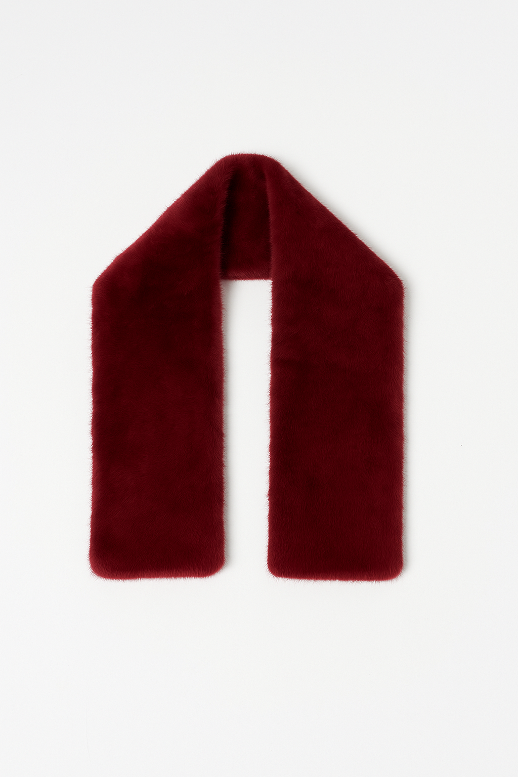 Faux Fur Merlot Print Pull-Through Scarf