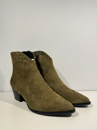 Khaki ankle boot