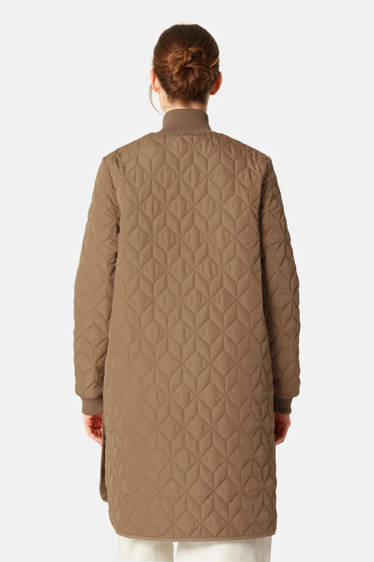 Long quilted padded coat