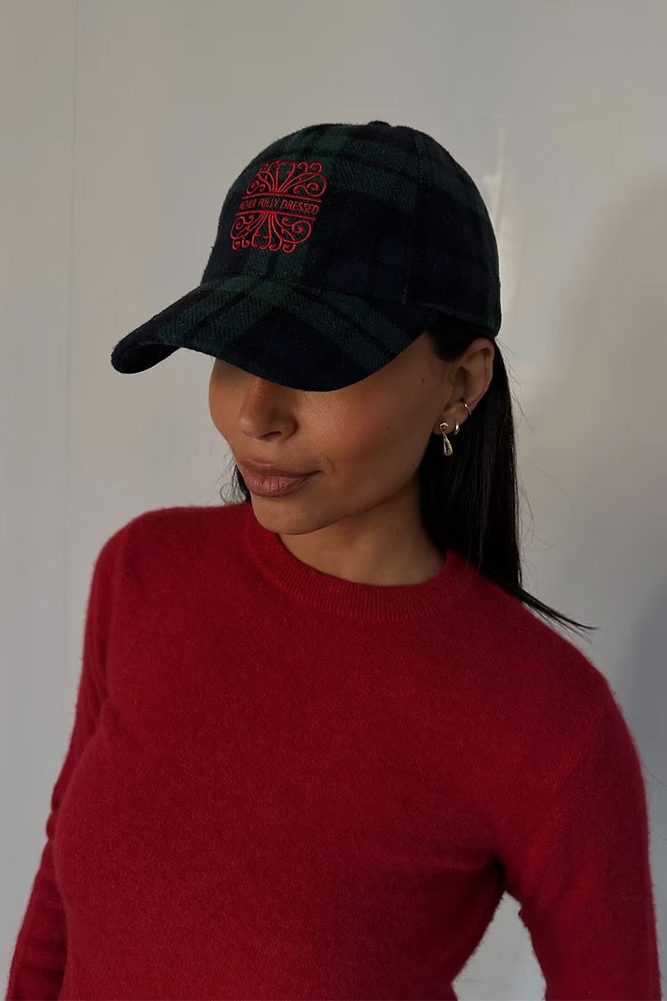 Navy tartan NFD cap