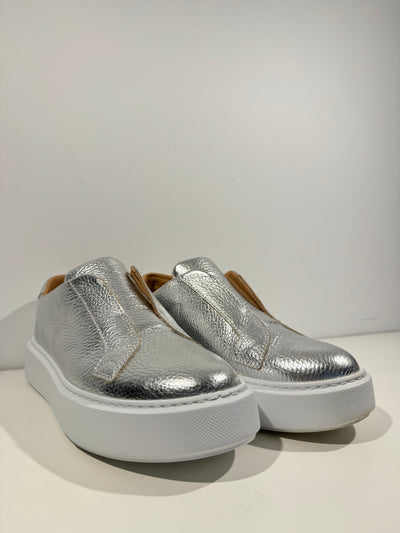 Silver slip on trainer