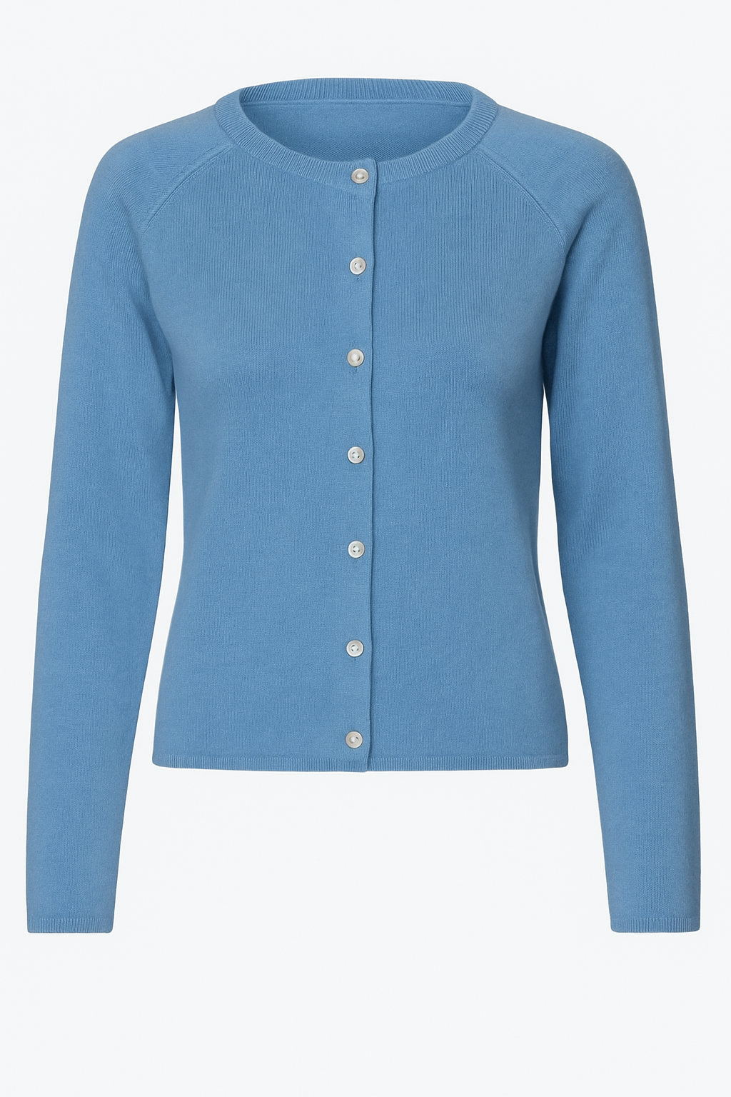 Laica long sleeve O neck raglan cardigan in little boy blue