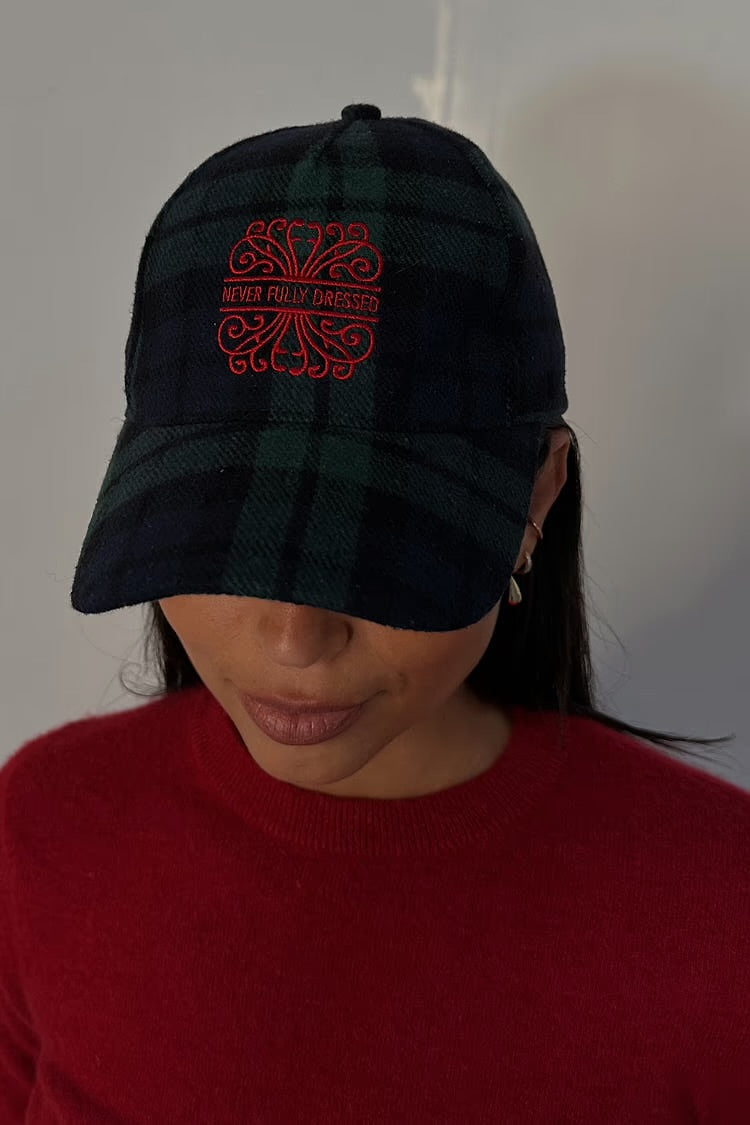 Navy tartan NFD cap