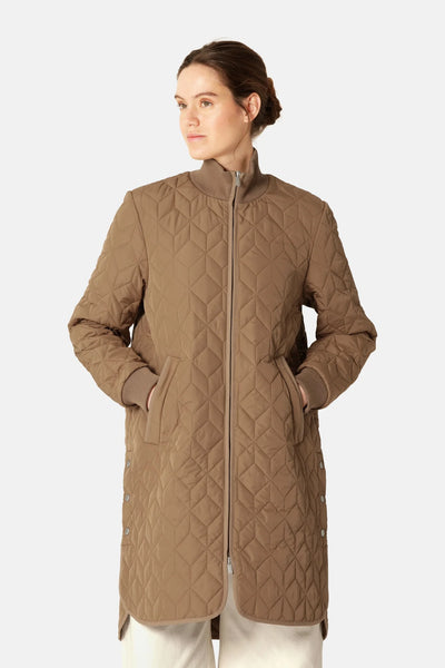 Long quilted padded coat